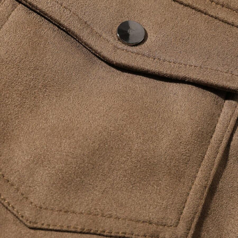 Graz Winterjacke aus Wildleder-Optik mit Lammfell-Imitat-Futter
