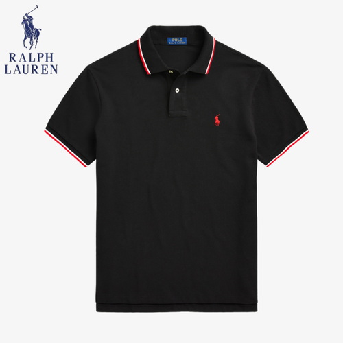 Classic RL Geneva Piqué Polo Shirt with Contrast Stripes