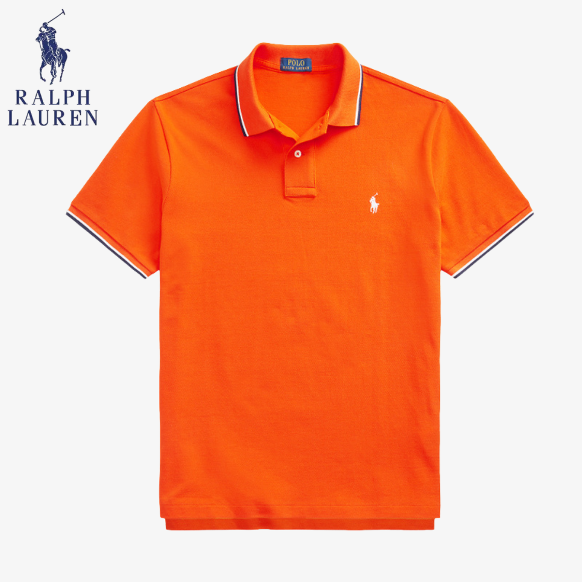 Classic RL Geneva Piqué Polo Shirt with Contrast Stripes