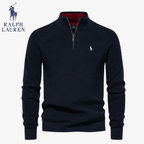 Polo RL Hallen Struktur-Strickjacke mit Reißverschluss und Stehkragen