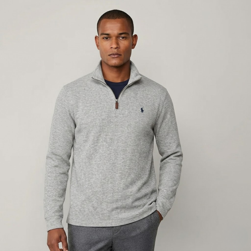 Polo RL Innsbruck Elegant Fine-Knit Half-Zip Sweater