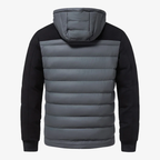 Graz Hybrid-Steppjacke mit Kapuze und Fleece-Ärmeln
