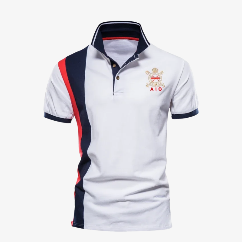 Graz Sportliches Polo-Team Shirt mit exklusivem Wappen-Stick