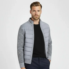 Vaduz Premium Strickjacke mit Struktur-Relief und Stehkragen