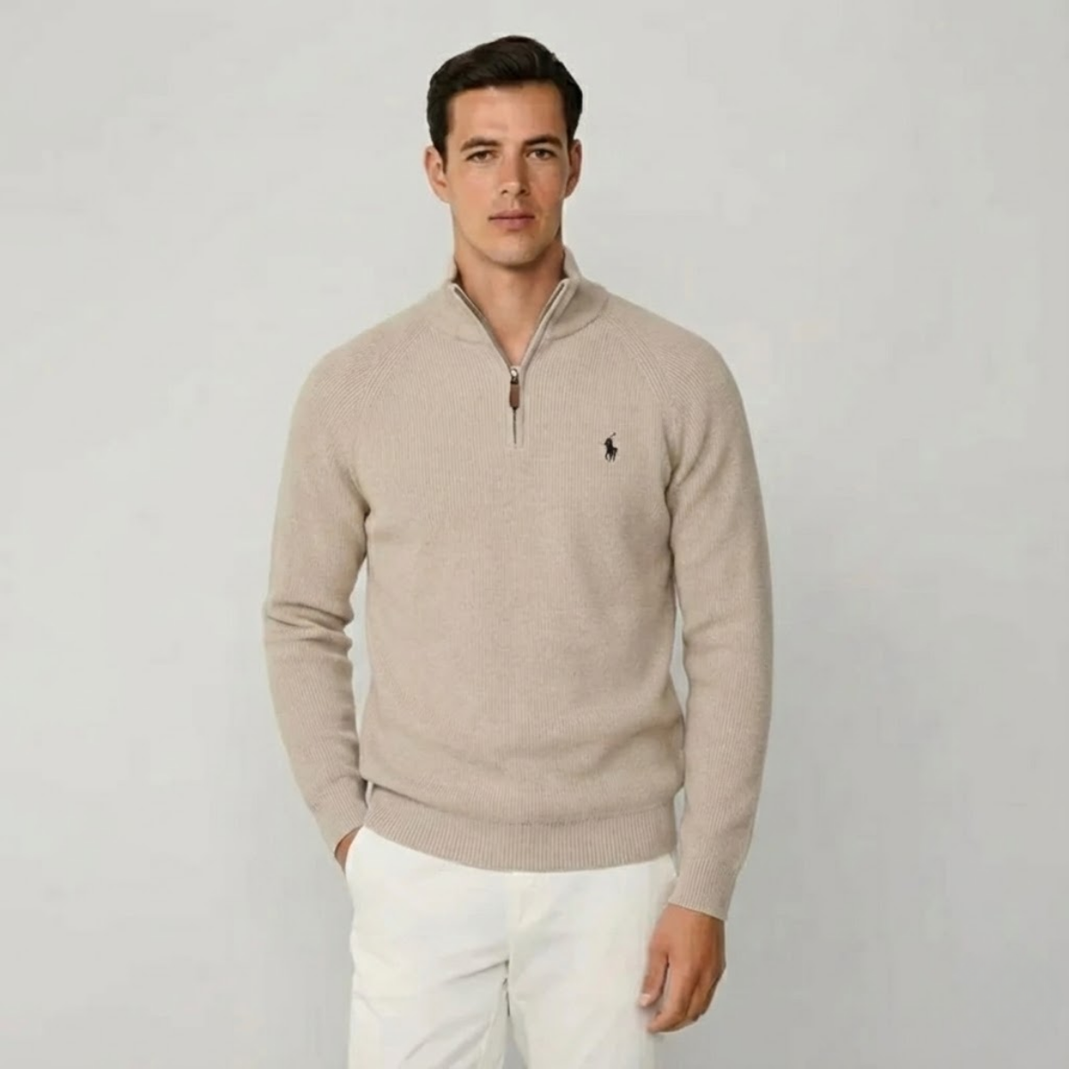 Polo RL Wollpullover mit Half-Zip | Herbst-Vorschau
