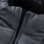 Graz Hybrid-Steppjacke mit Kapuze und Fleece-Ärmeln