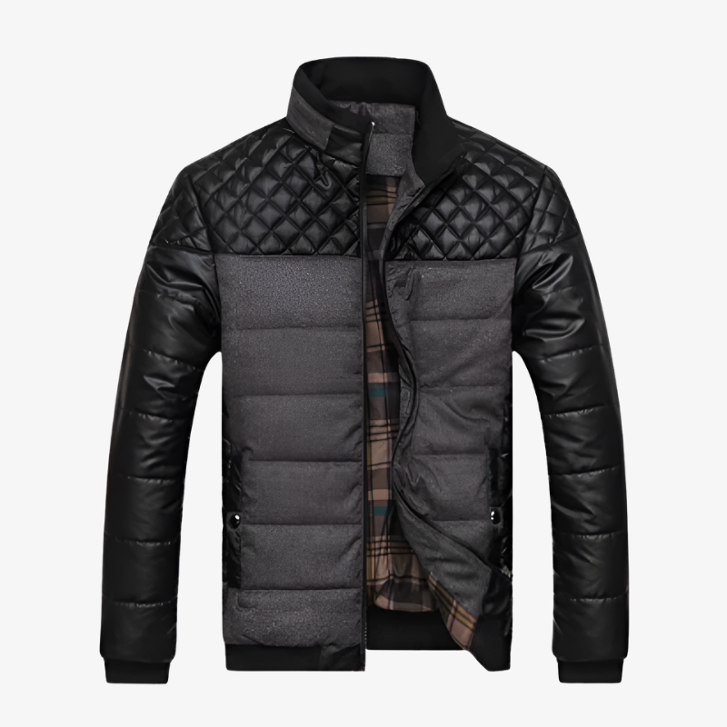 Graz Gesteppte Hybrid-Winterjacke mit Karo-Innenfutter