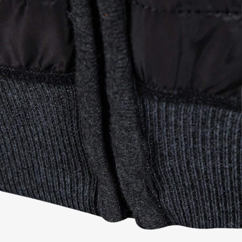 Lars Hybrid-Strickjacke mit Thermo-Steppung und Karo-Futter