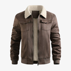 Graz Winterjacke aus Wildleder-Optik mit Lammfell-Imitat-Futter