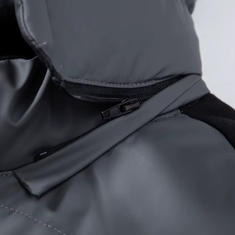 Graz Hybrid-Steppjacke mit Kapuze und Fleece-Ärmeln
