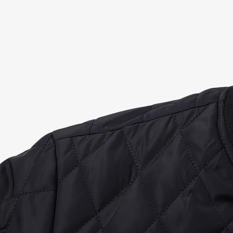 Graz Hybrid-Pufferjacke mit Rautensteppung und Karo-Futter