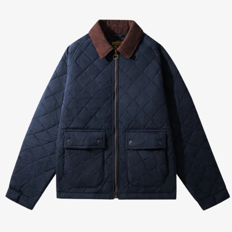 Elias Heritage Quiltjacke mit Cord-Kragen
