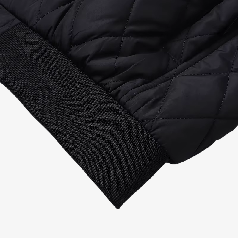 Graz Hybrid-Pufferjacke mit Rautensteppung und Karo-Futter