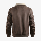Graz Winterjacke aus Wildleder-Optik mit Lammfell-Imitat-Futter