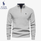 Polo RL Hallen Struktur-Strickjacke mit Reißverschluss und Stehkragen