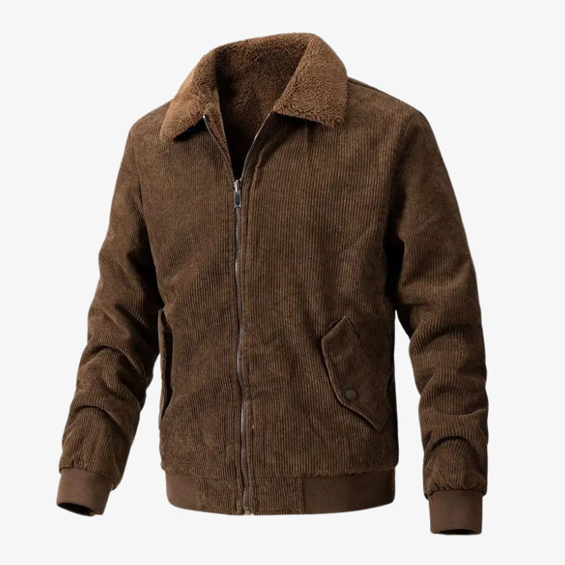 Graz Klassische Cordjacke mit Sherpa-Fleece Futter