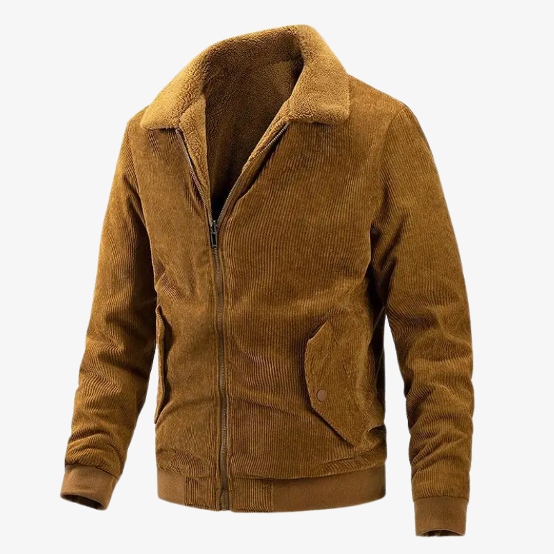 Graz Klassische Cordjacke mit Sherpa-Fleece Futter