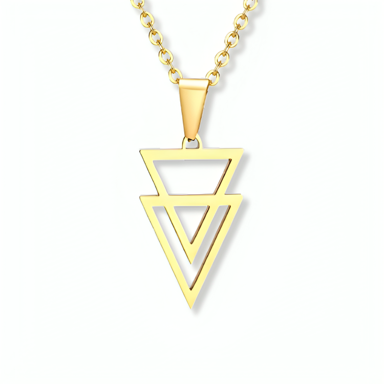 Colar Masculino Triad de Aço Dourado