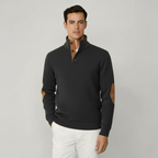 Tirol Outdoor-Pullover mit Knöpfen und Ellbogen-Patches