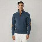 Tirol Outdoor-Pullover mit Knöpfen und Ellbogen-Patches