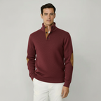 Tirol Outdoor-Pullover mit Knöpfen und Ellbogen-Patches