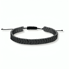 Pulseira Masculina Arcano de Aço Hematita Preta