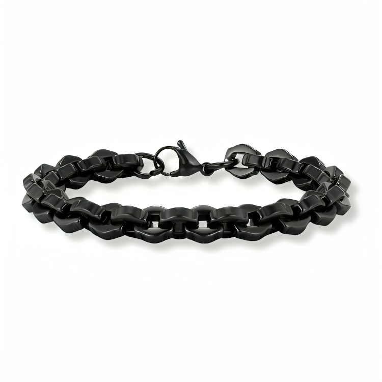 Pulseira Masculina George de Aço Preto