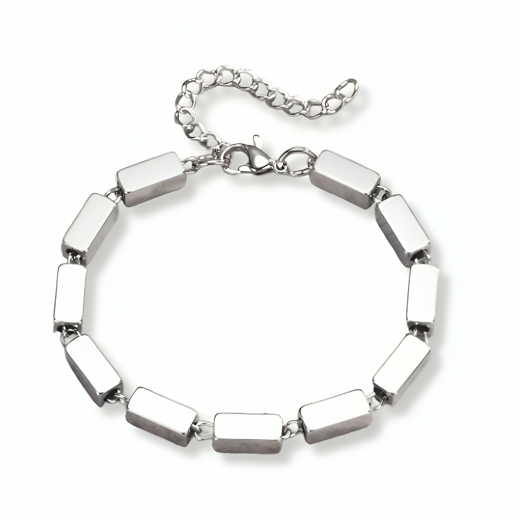 Pulseira Masculina Titan de Aço Prata