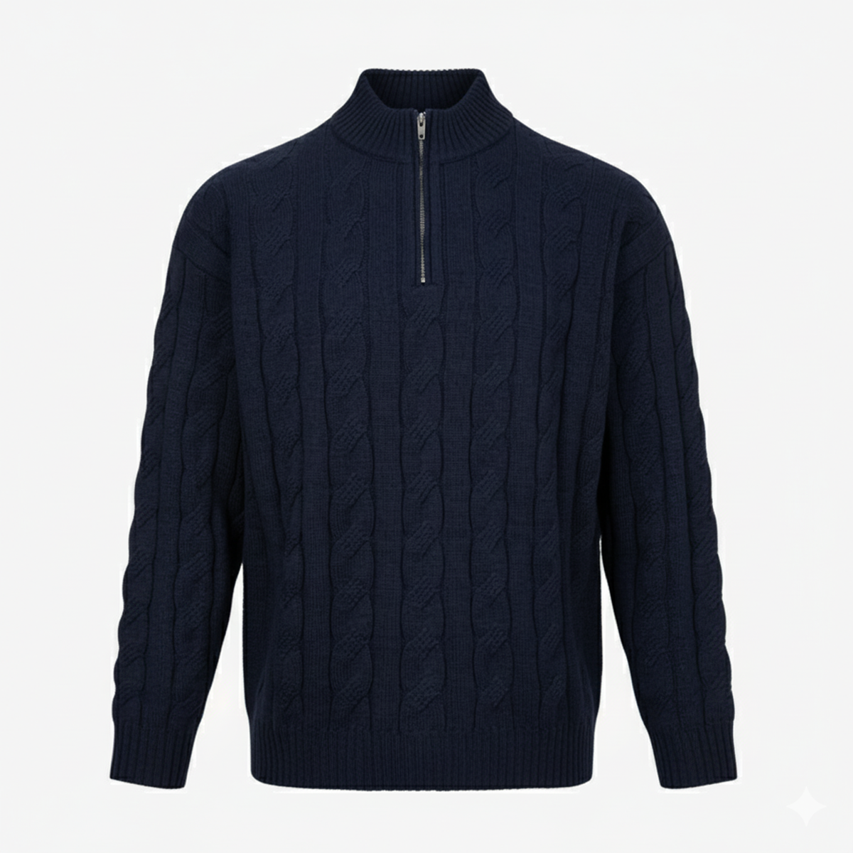 St. Moritz Troyer-Pullover aus Zopfstrick mit Reißverschluss