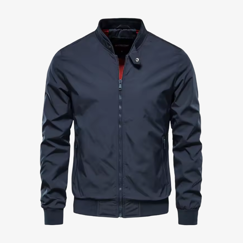 Basel Core-Bomberjacke mit Kontrastfutter und Stehkragen