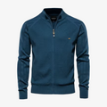Appenzell Grobstrickjacke mit Zopfmuster und Stehkragen