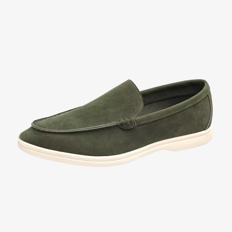 Mainz Classic Suede Moccasins with Metal Buckle