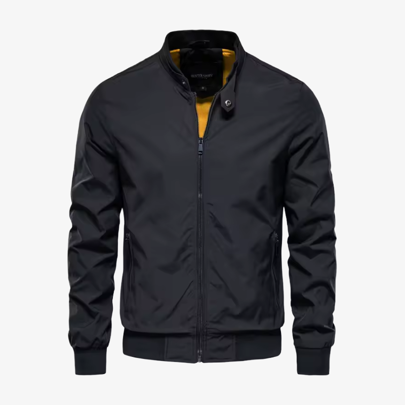Basel Core-Bomberjacke mit Kontrastfutter und Stehkragen
