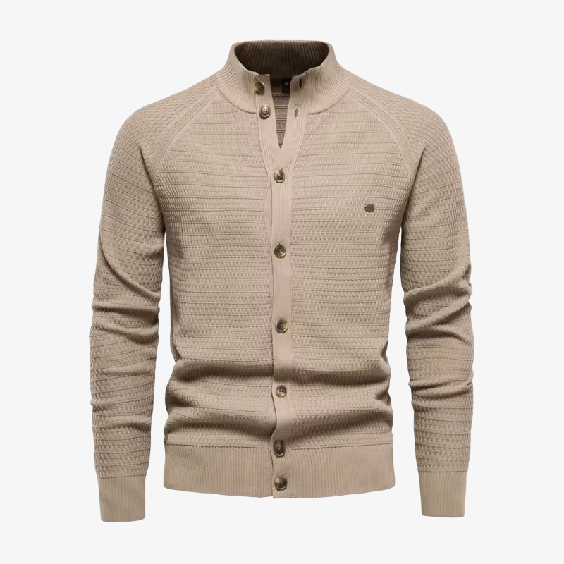 Zug Hybrid-Strickjacke mit Thermo-Futter und Stehkragen