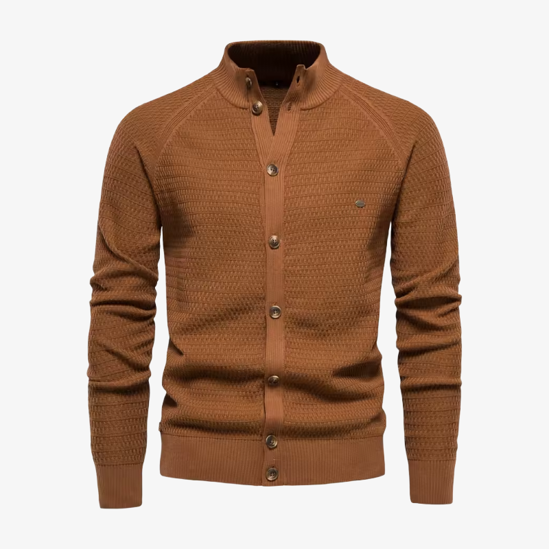 Zug Hybrid-Strickjacke mit Thermo-Futter und Stehkragen