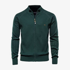 Appenzell Grobstrickjacke mit Zopfmuster und Stehkragen