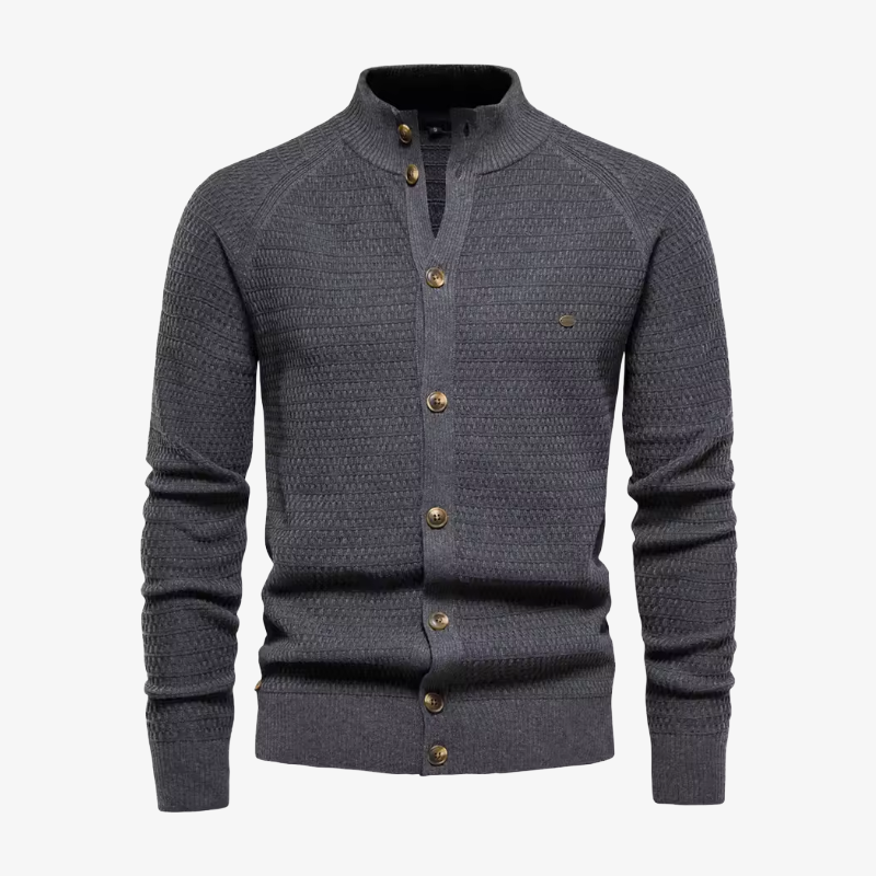 Zug Hybrid-Strickjacke mit Thermo-Futter und Stehkragen