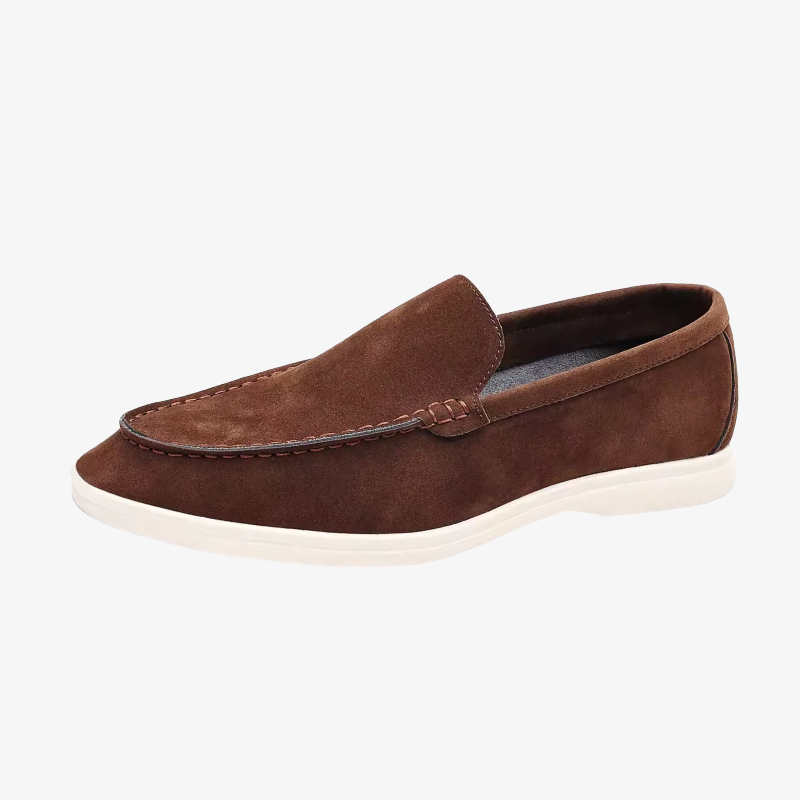 Mainz Classic Suede Moccasins with Metal Buckle