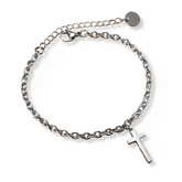 Pulseira Masculina Luke de Aço Prata